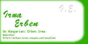 irma erben business card